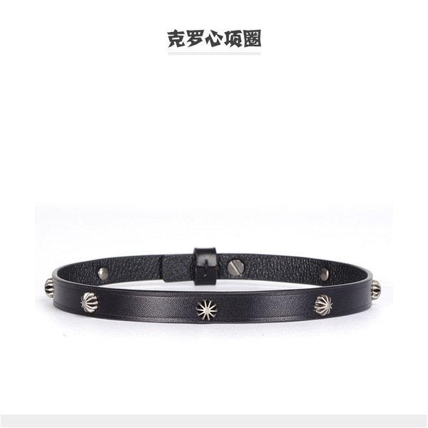 调教工具-皮具私定-豪情私订系列 X1号 复古克罗星心皮革项圈 高端定制