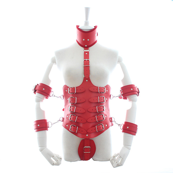 情趣铐枷--束缚女王 皮革衣手臂捆绑套装 女王器具